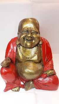 Laughing Buddha Statue Size: 10 inches (Height) x 8 inches (Width) x 6 inches (Depth)