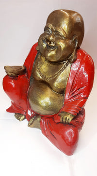 Laughing Buddha Statue Size: 10 inches (Height) x 8 inches (Width) x 6 inches (Depth)