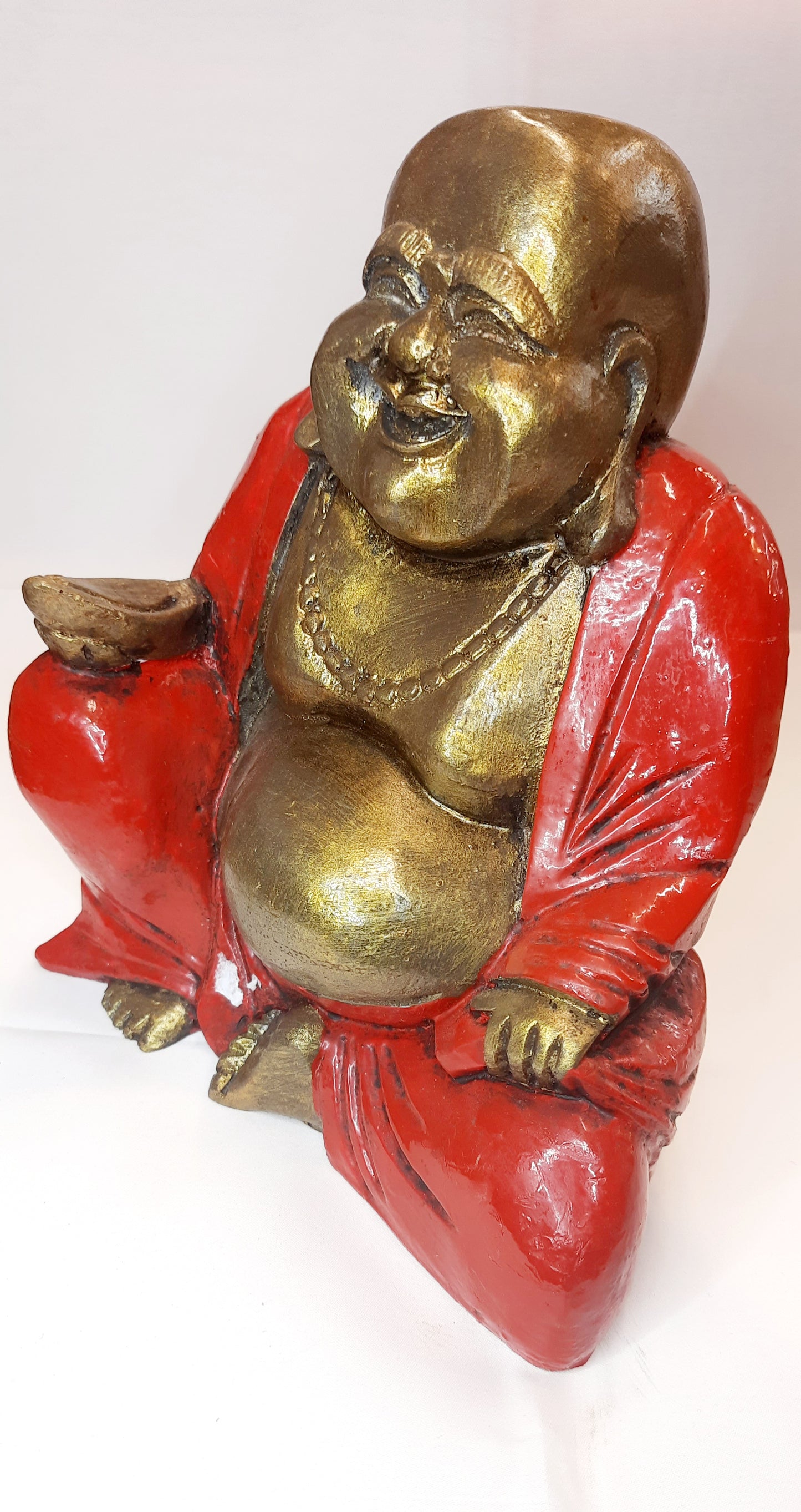 Laughing Buddha Statue Size: 10 inches (Height) x 8 inches (Width) x 6 inches (Depth)