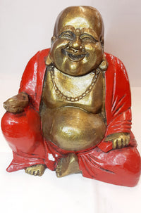 Laughing Buddha Statue Size: 10 inches (Height) x 8 inches (Width) x 6 inches (Depth)