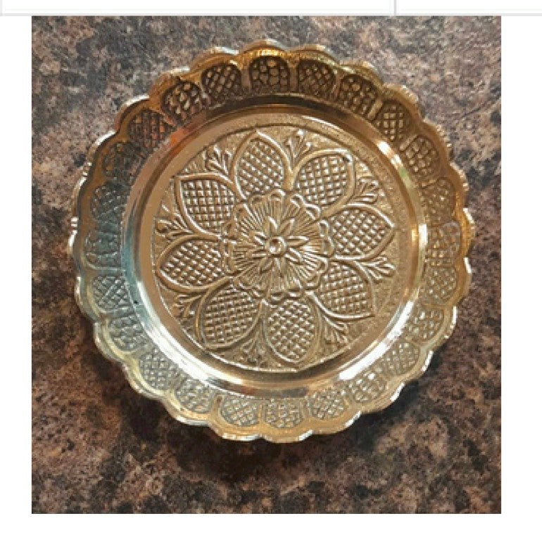 Copper Flower Design Plate